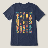 Hiéroglyphes égyptiens anciens Tri-Blend Chemise