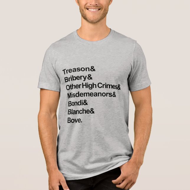 T-shirt En Tri-matière High Crimes & Misdemeanors - Impeach Bondi Blanche (Recto)