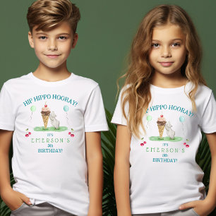 T-shirt En Tri-matière Hip Hippo Hooray fête d'anniversaire