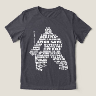 T-shirt En Tri-matière Hockey Goaltender Word Art