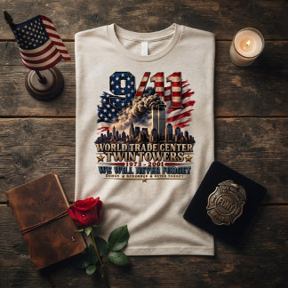 T-shirt En Tri-matière Hommage au drapeau américain des tours jumelles du