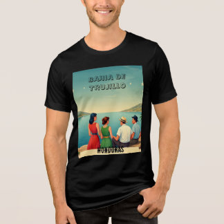 T-shirt En Tri-matière  Honduras BAHIA DE TRUJILLO Retro poster