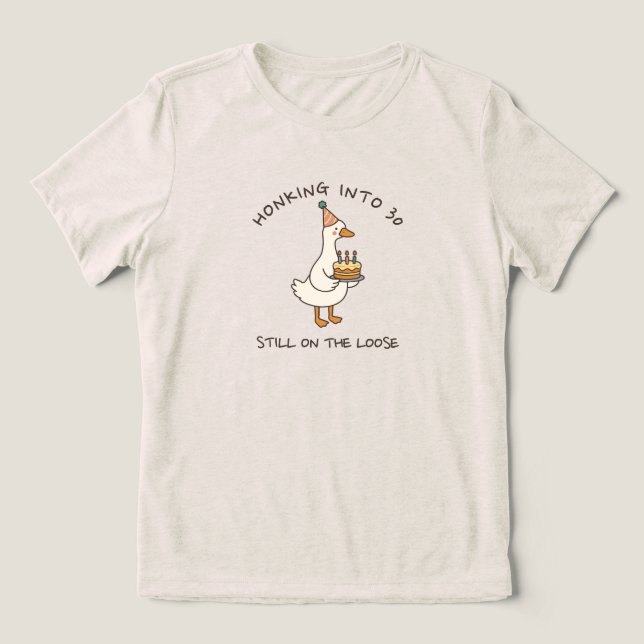 T-shirt En Tri-matière Honking Into Birthday Goose Funny Custom Age (Design Recto)
