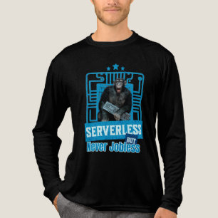 T-shirt En Tri-matière Humour de développeur singe drôle sans serveur