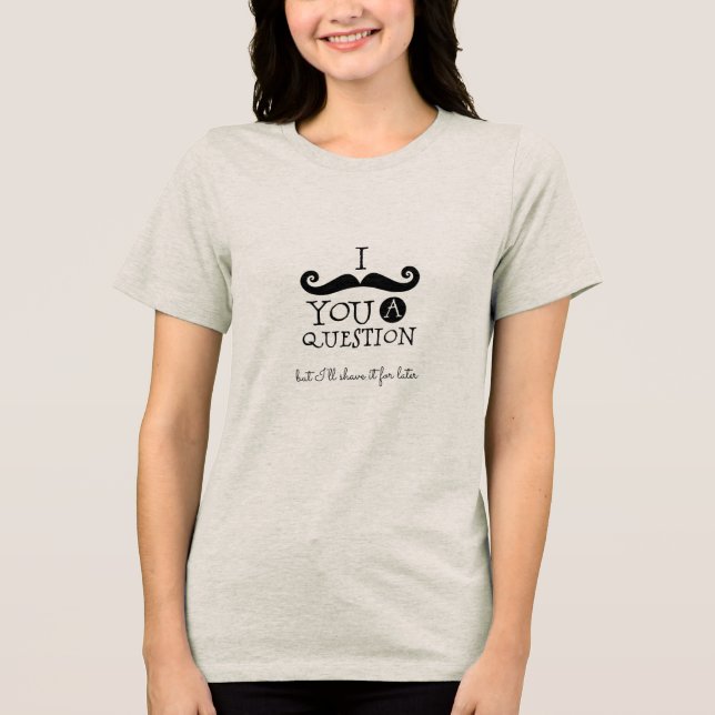 T-shirt En Tri-matière Humour de la moustache noire (Recto)