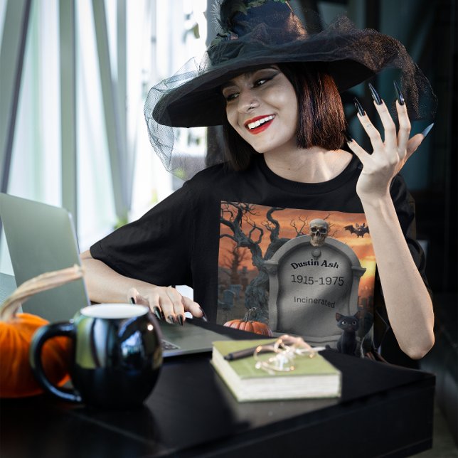 T-shirt En Tri-matière Humour de pierre de l'Halloween "Dustin Ash" (Créateur téléchargé)