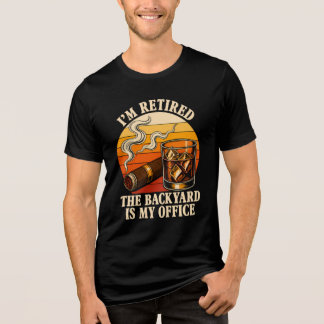 T-shirt En Tri-matière Humour sur la retraite Whiskey Cigare Vintage Jard