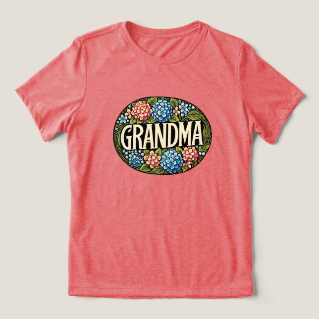 T-shirt En Tri-matière Hydrangea Grand-mère (Design Recto)