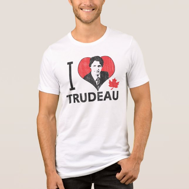 T-shirt En Tri-matière I Heart Trudeau (Recto)
