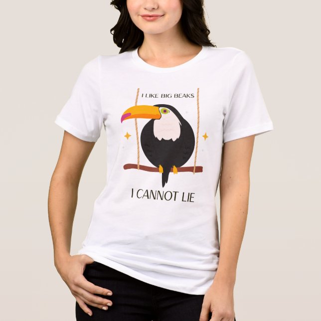 T-shirt En Tri-matière I like big beaks I cannot lie Toucan (Recto)