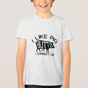 T-shirt En Tri-matière I Like Pork Butts - Funny Grilling Bbq Barbecue Me