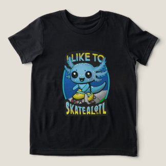 T-shirt En Tri-matière "I Like To Skatealotl" Roller Skating Axolotl Fun 