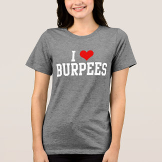 T-shirt En Tri-matière I Love Burpees, Fitness Exercise Débardeur