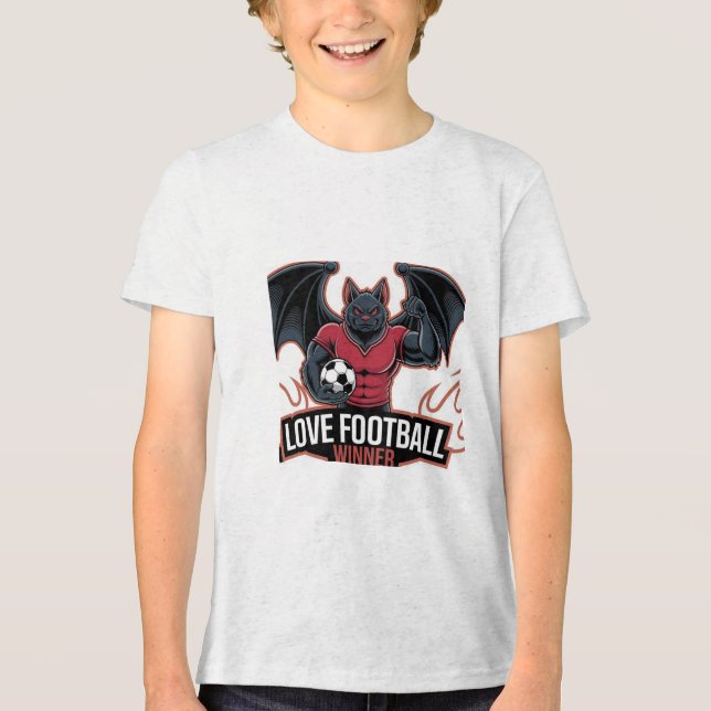 T-shirt En Tri-matière I love football  (Recto)