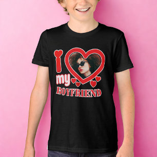 T-shirt En Tri-matière I Love My Boyfriend Personnalisé