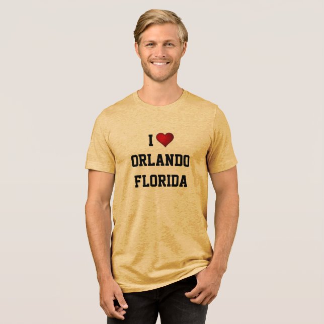 T-SHIRT  EN TRI-MATIÈRE I LOVE ORLANDO, FLORIDA (Recto plein)