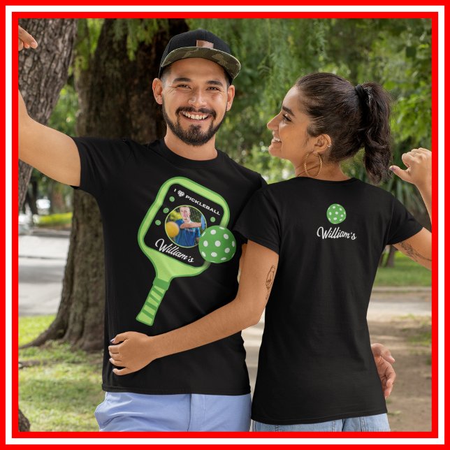 T-shirt En Tri-matière I Love Pickleball Green Paddle mignon Sports PHOTO (I Love Pickleball Green Paddle Cute Sports PHOTO Tri-Blend Shirt)