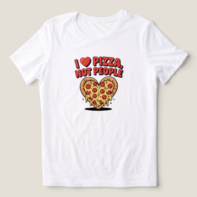 T-shirt En Tri-matière I Love Pizza Not People Pizza Lover  (Design Recto)
