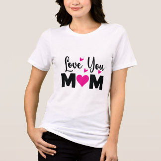 T-shirt En Tri-matière I Love You Mom T-Shirt-Mother's Day Cadeau