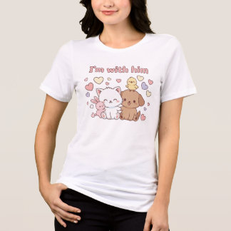 T-shirt En Tri-matière I’m with Him – Matching Valentine’s Day Couple