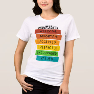 T-shirt En Tri-matière Ici, Tout Le Monde Est Bienvenue Important Respect