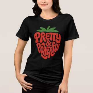 T-shirt En Tri-matière Icône de fraise jolie et puissante