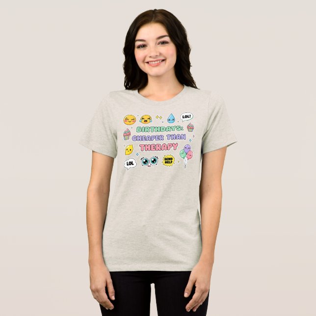 T-shirt En Tri-matière Idée cadeau d'anniversaire humoristique avec Emoji (Recto plein)