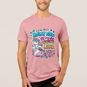 T-shirt En Tri-matière Idée Cadeau Licorne Transpiration Maintenant Étinc