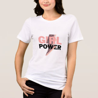 T-shirt En Tri-matière ierce & Feminine: Leopard Lightning "Girl Power"