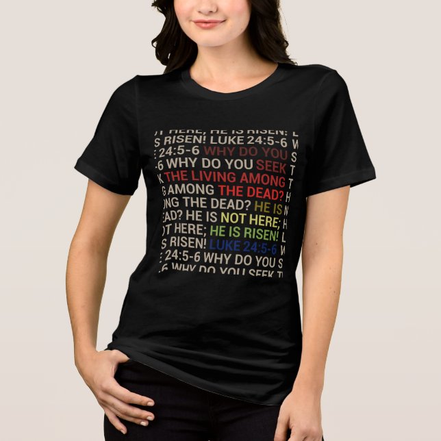 T-shirt En Tri-matière Il est ressuscité (Recto)
