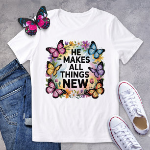 T-shirt En Tri-matière Il Fait Toutes Les Choses Nouvelle Chemise Papillo