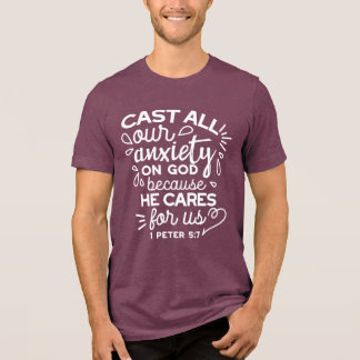 T-shirt En Tri-matière Il se soucie de vous – Citation chrétienne encoura