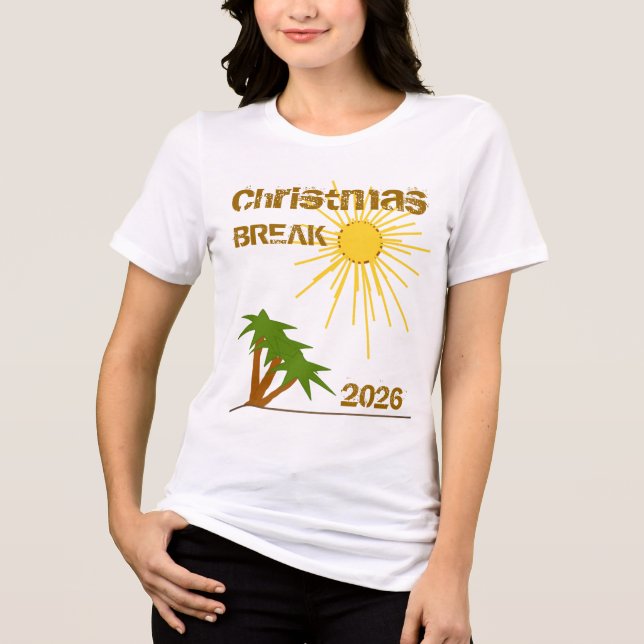 T-shirt En Tri-matière Île tropicale palmier Spring Break  (Recto)