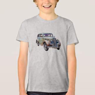 T-shirt En Tri-matière Illustration aquarelle de voiture classique vintag