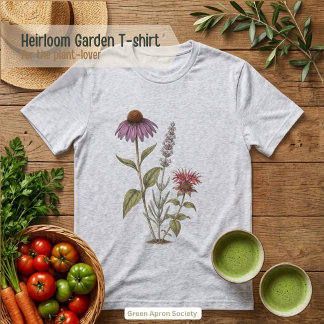 T-shirt En Tri-matière Illustration botanique de jardin de pollinisateurs