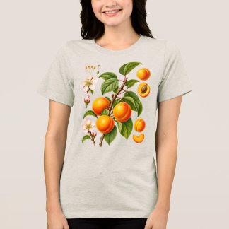 T-shirt En Tri-matière Illustration botanique vintage d'abricot