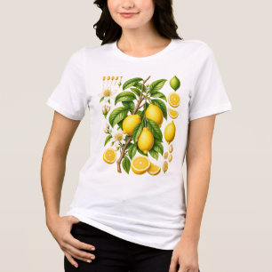 T-shirt En Tri-matière Illustration botanique vintage de citron