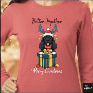 T-shirt En Tri-matière Illustration de cadeau de Noël pour Cocker Spaniel