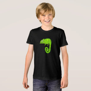 T-shirt En Tri-matière Illustration de caméléon vert mignon Reptile tropi