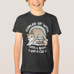 T-shirt En Tri-matière Illustration de chat Lover - Curled Up & Cosy