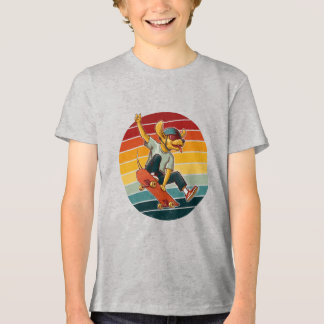 T-shirt En Tri-matière Illustration de chien faisant du skateboard cool