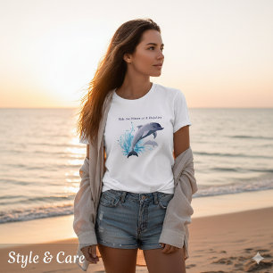 T-shirt En Tri-matière Illustration de dauphin moderne pour femmes branch