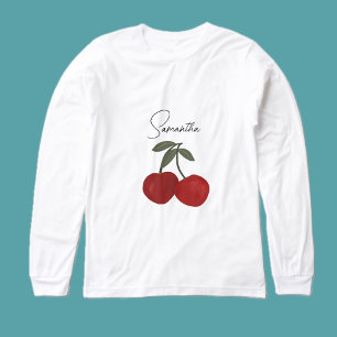 T-shirt En Tri-matière Illustration de deux cerises rouges Art de fruit