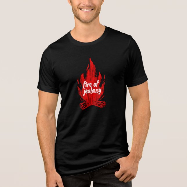 T-shirt En Tri-matière Illustration de feu jaloux (Recto)