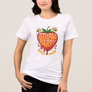 T-shirt En Tri-matière Illustration de fruit mignon - Fraise Douce Fraîch