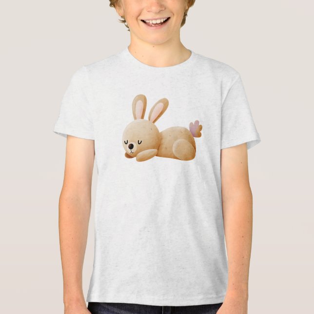 T-shirt En Tri-matière Illustration de lapin endormi (Recto)