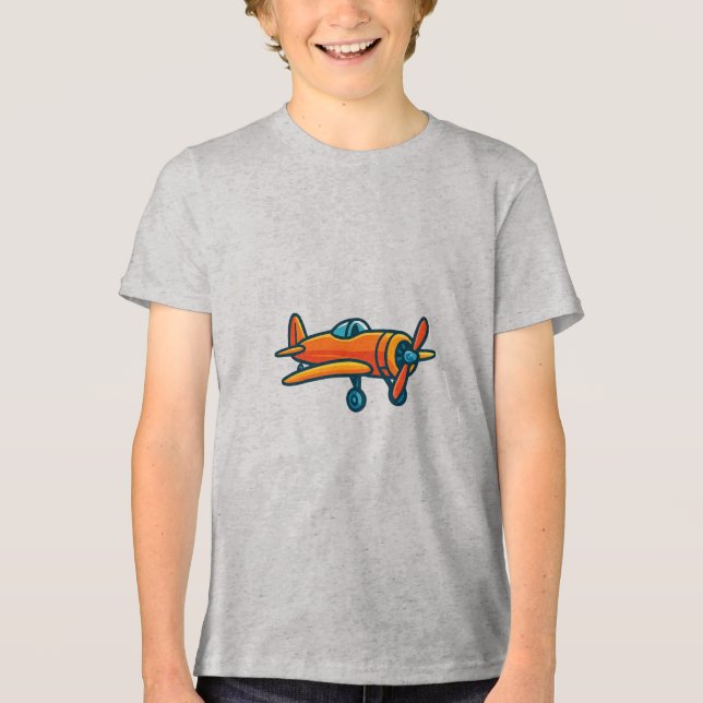 T-shirt En Tri-matière Illustration de l'avion orange (Recto)