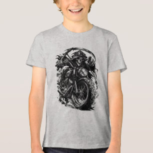 T-shirt En Tri-matière Illustration de motard au Grim Reaper
