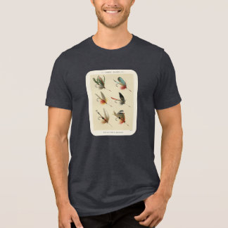 T-shirt En Tri-matière Illustration de mouches de lac vintage