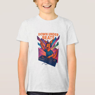 T-shirt En Tri-matière Illustration de musique colorée de DJ Kangaroo
